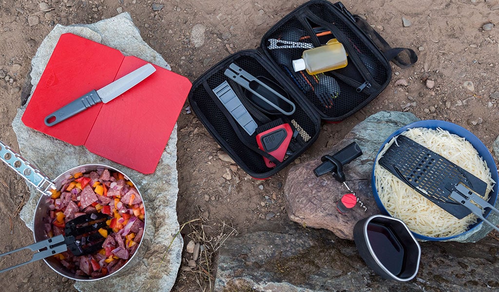 MSR cooking and kitchen tools make preparing a tasty backcountry meal easy.