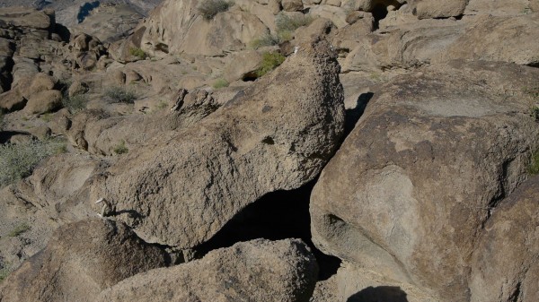 Extremely weathered granite boulders