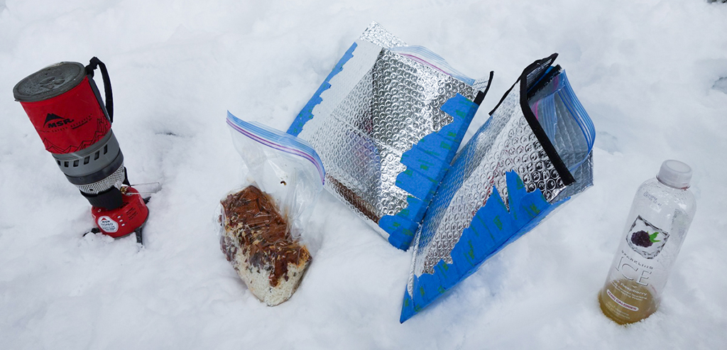 winter hiking meals