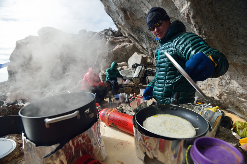 cooking on a mountain