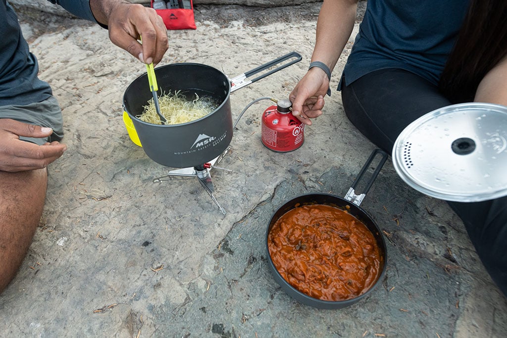 cooking backpacking meals
