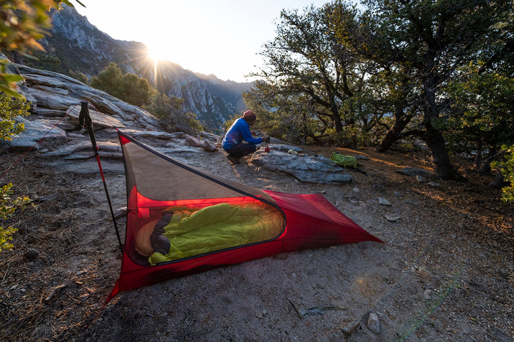 minimalist MSR tent Thru-Hiker Mesh House 1 Trekking Pole Shelter