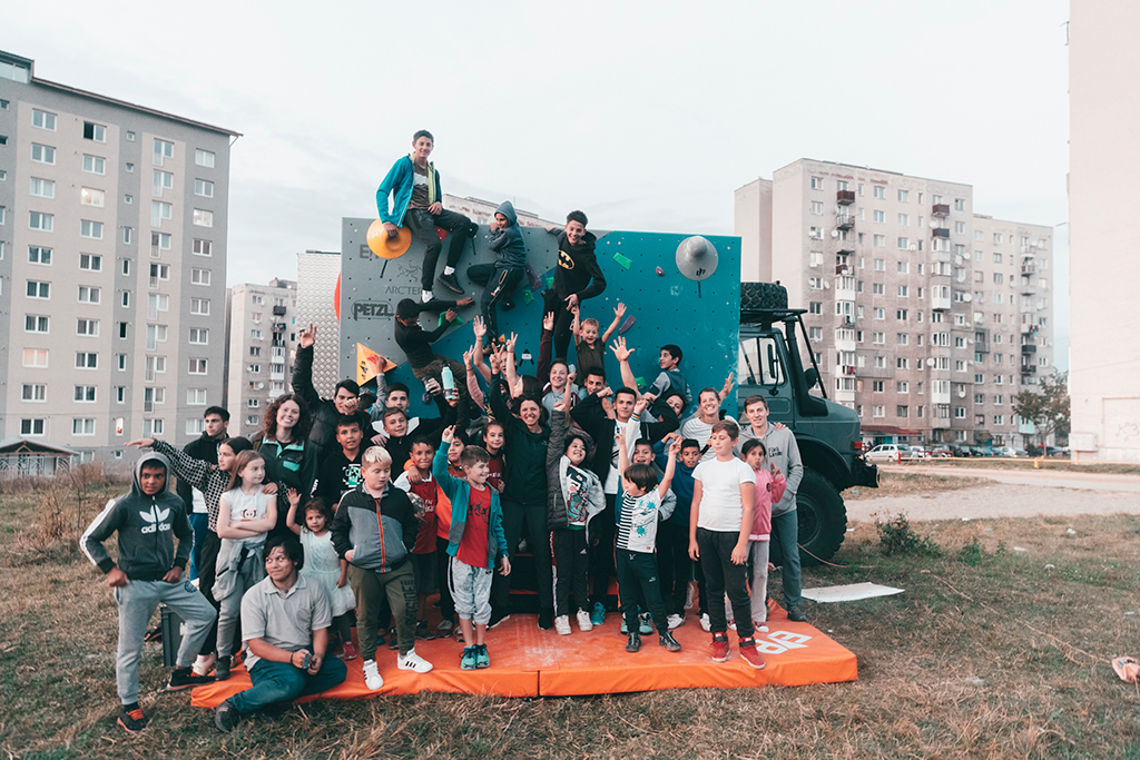 rock climbing event for kids in romania