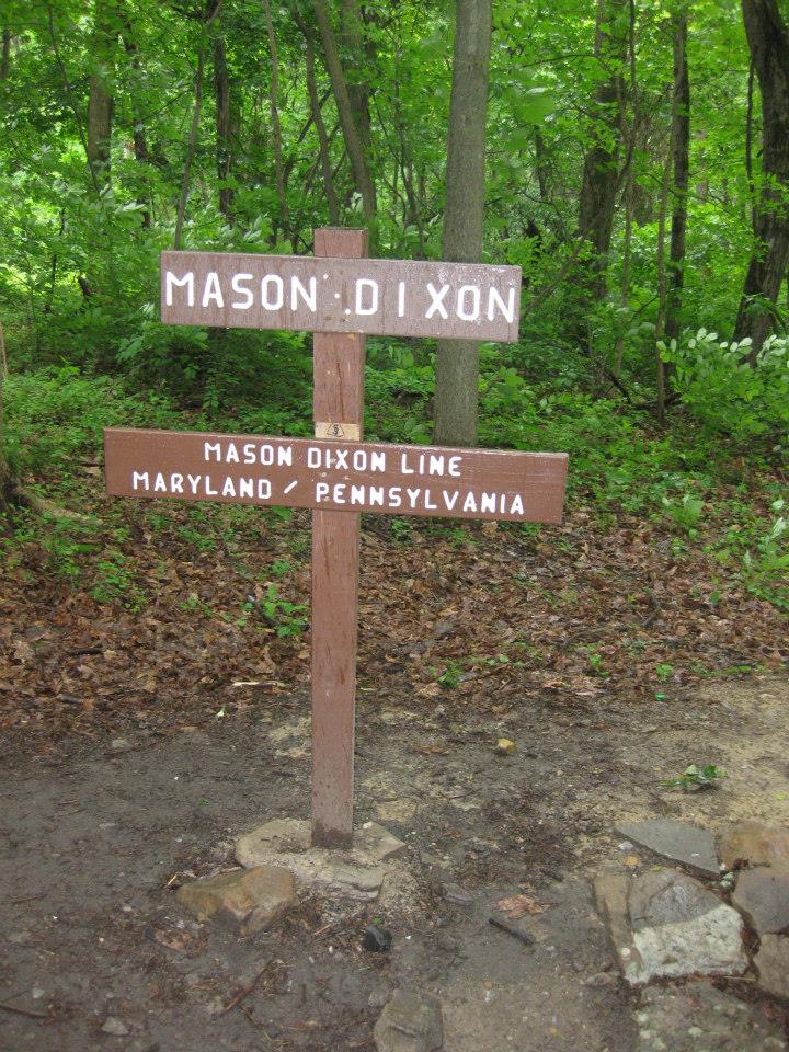The Mason-Dixon line on the AT.