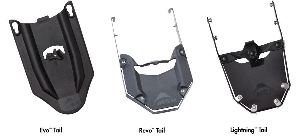 MSR® Evo, Revo and Lightning snowshoe tail attachments