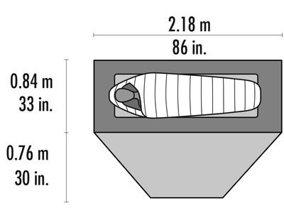 Elixir™ Backpacking Tent - Floor Dimensions