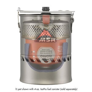 MSR Reactor® Stove System | 1L pot shown with 4-oz. IsoPro fuel canister (sold separately)