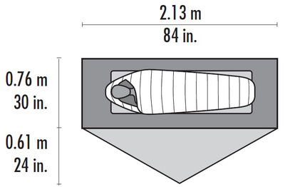 Carbon Reflex™ 1 Featherweight Tent Floor Area