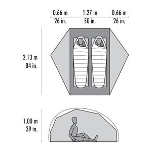 FreeLite™ 2-Person Ultralight Backpacking Tent | Floor Dimensions