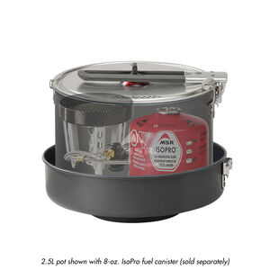 MSR WindBurner® Stove System Combo | Skillet & 2.5L pot shown with 8-oz. IsoPro fuel canister (sold separately)