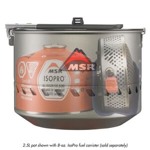MSR Reactor® Stove System | 2.5L pot shown with 8-oz. IsoPro fuel canister (sold separately)