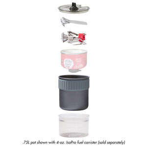 MSR PocketRocket® 2 Mini Stove Kit | .75L pot shown with 4-oz. IsoPro fuel canister (sold separately)